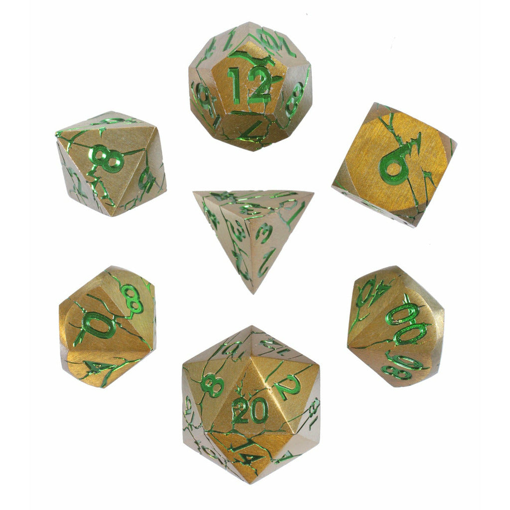 Looters Gold 7-Piece Metal Dice Set
