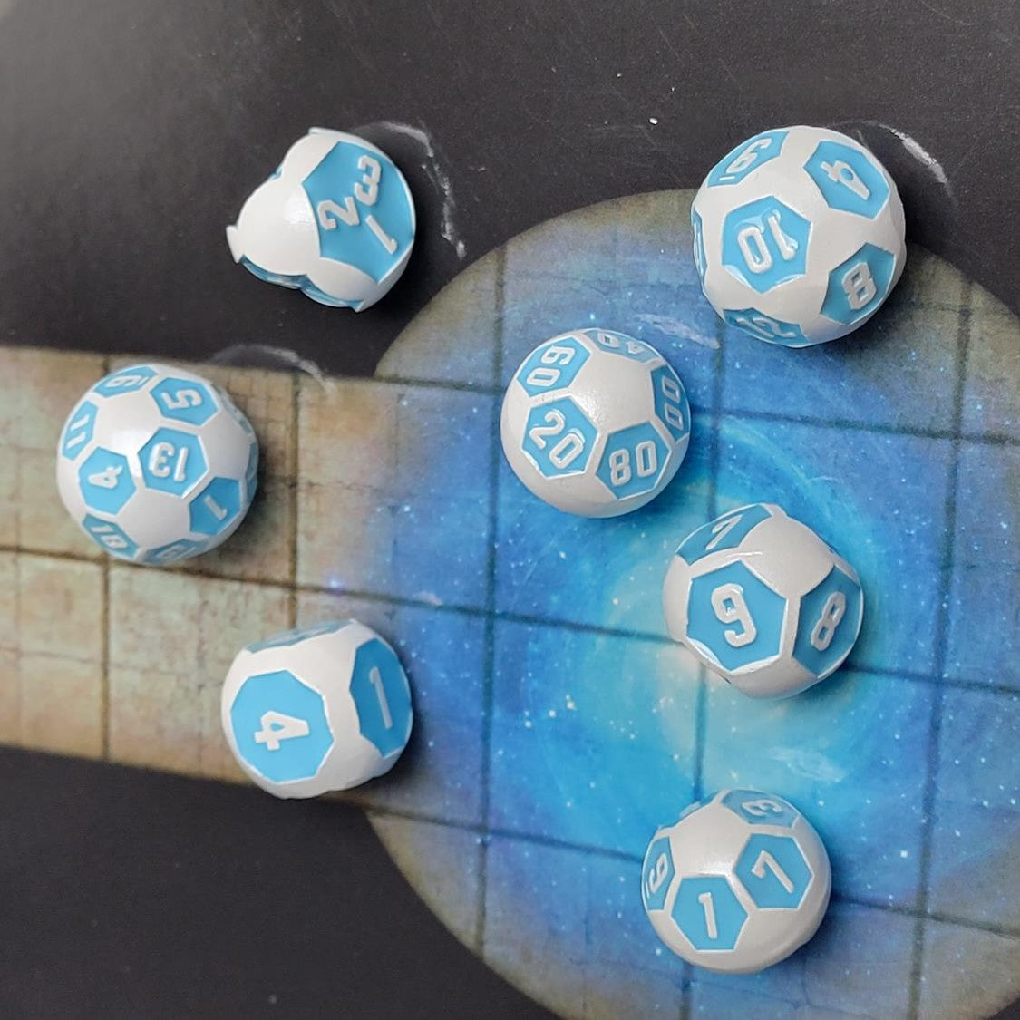 Sky Bot Metal RPG Dice Set