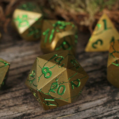 Looters Gold 7-Piece Metal Dice Set