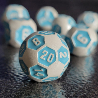 Sky Bot Metal RPG Dice Set