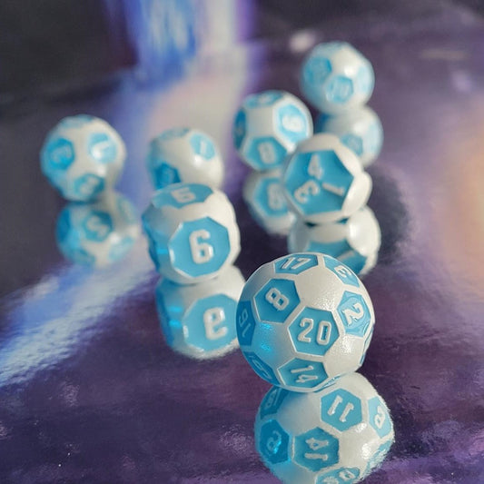 Sky Bot Metal RPG Dice Set